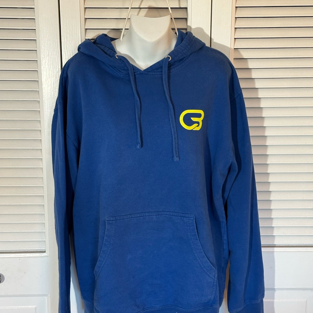 CycleBar Blue Hoodie with Yellow Logo